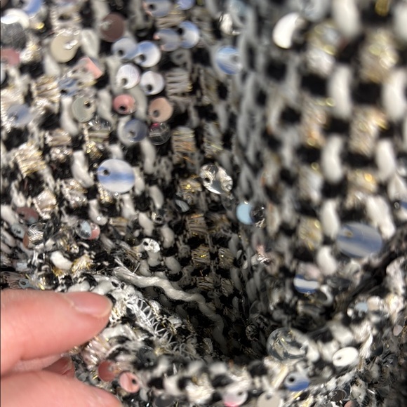 Sequin Embellished Jacket - Silver - Size Large (10-14) - Picture 9 of 13